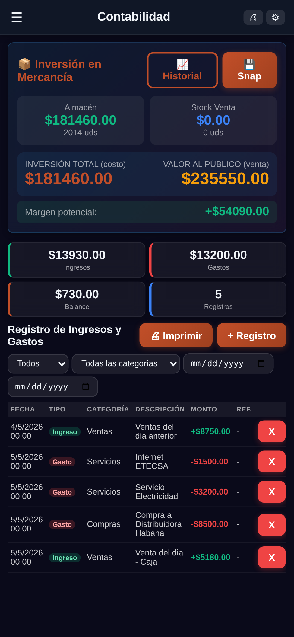 Contabilidad - posCUB v1.0