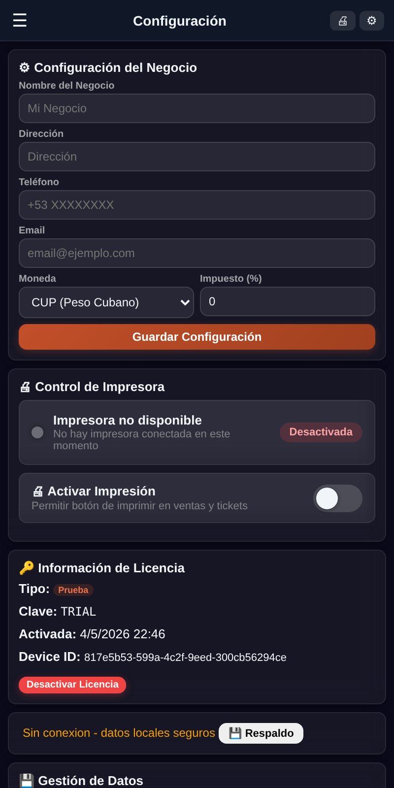 Configuracion